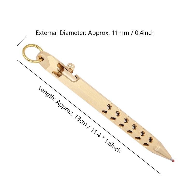 Retro Style Metal Brass Signature Gel Ink Pen Office School
