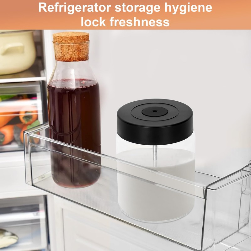 Glass Milk Container for Miele, Compatible with Coffee Machines for