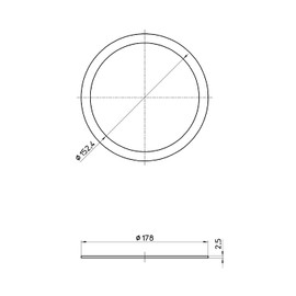 SANEI PP40-63-S Sink Drain Valve Mounting Gasket for H650A, H651A, H6550, H6551