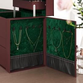 Wallercity 17.5''x236'' Green Self-Adhesive Velvet Flocking Liner Contact Paper for Jewelry Box Soft Fluff Felt Fabric Wallpaper Peel and Stick for Drawer Liner Crafts Dresser Tops Jewelry Box Lining