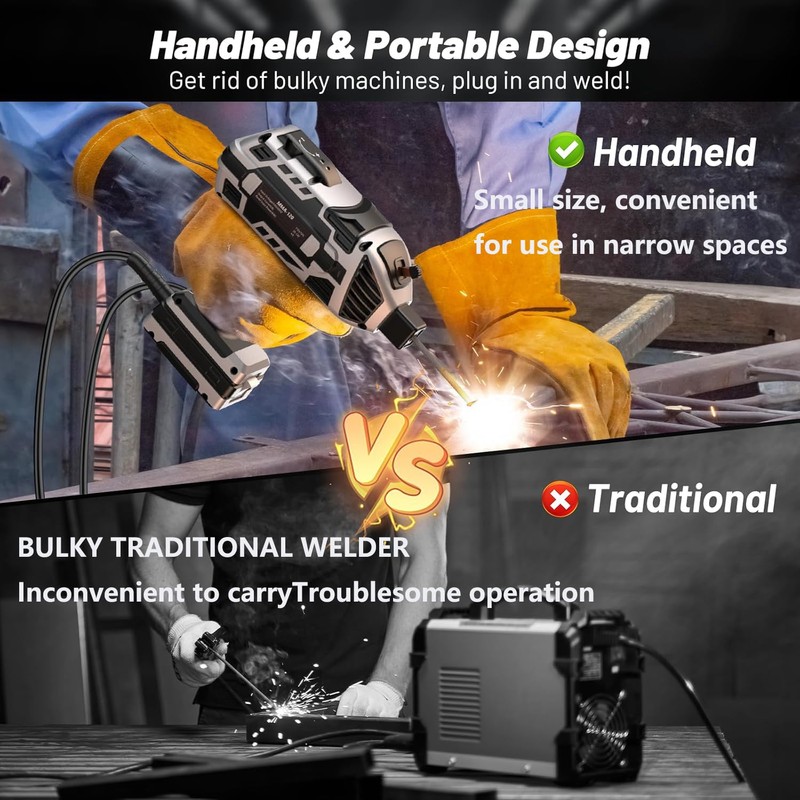 MIUPWULA Handheld Welder Machine, 110V Portable Welding Machine with IGBT