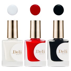 [Deli Beauty] Lure in vivid nail polish 2-piece 3-piece set (white red black), 1 piece, 10ml, white+red+black / [델리뷰티] 루어 인 비비드 매니큐어 2종3종 세트 (화이트레드블랙), 1개, 10ml, 화이트+레드+블랙