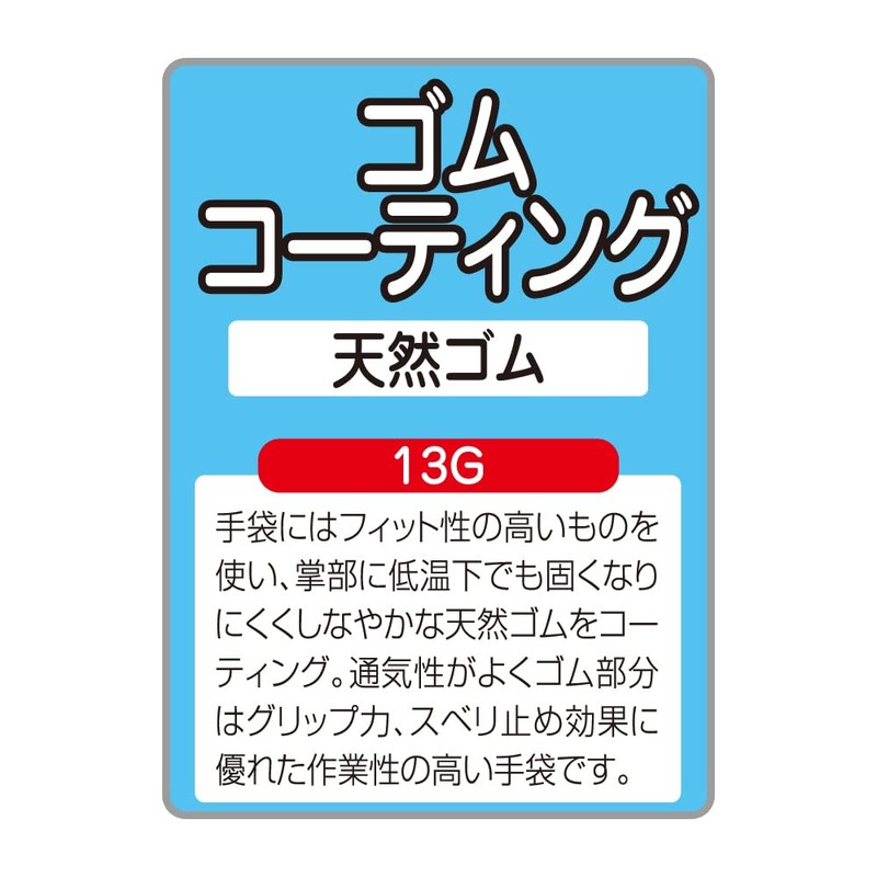 おたふく手袋 背抜き手袋 スーパーソフキャッチ [天然ゴム 13ゲージ ナイロン100% 袋入り] #357 ブルー M