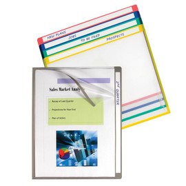 C-Line Write-On Project Folders, Heavyweight Poly, Assorted Colors, 8.5 x 11 Inches, 25 per Box (62160)