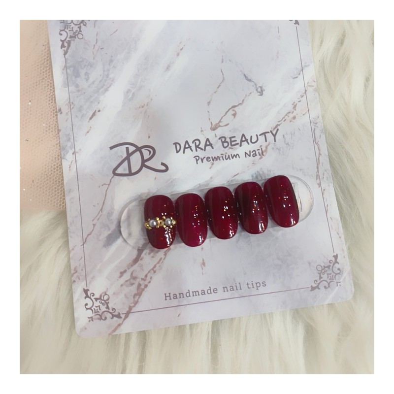 Next day delivery⭐Burgundy point nail⭐ / 다음날 발송⭐버건디 포인트네일⭐