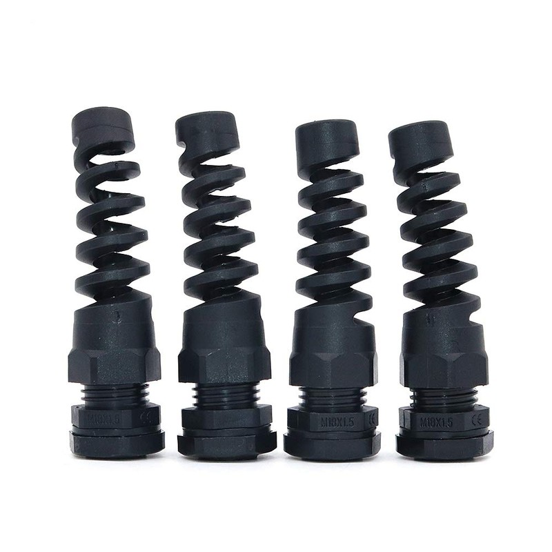 Namvo20 Pieces Waterproof M16 Cable Connectors Spiral Strain Relief Protector
