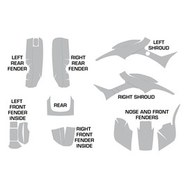 AMR Racing ATV Graphics Kit: Quad Stickers for Honda TRX300EX (1993-2006), Featuring Skulls N Roses Design in Black, Transform Your Ride with Cool ATV Stickers!