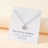Long tiantian Graduation Necklace Graduation Gifts for Her Compass Necklace