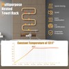 COSTWAY Heated Towel Warmer, Freestanding & Wall-Mounted 5-Bar Drying Rack