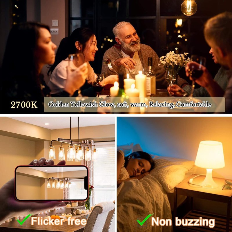 NOVELUX 3.2 Inch E26 LED Bulb 60 Watt Equivalent, 2700K