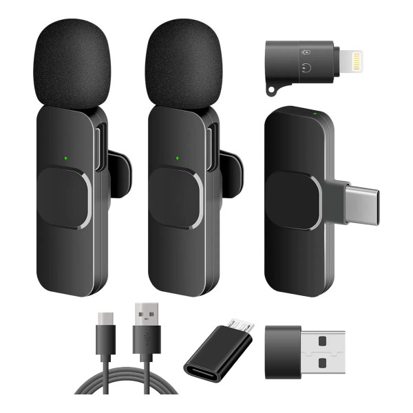 Alakeru Microfono Inalambrico para Celular Lavalier Solapa iPhone Android Grabacin