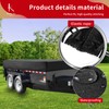 Utility Trailer Cover(no ramp gate),Waterproof Windproof Heavy Duty Black Dump