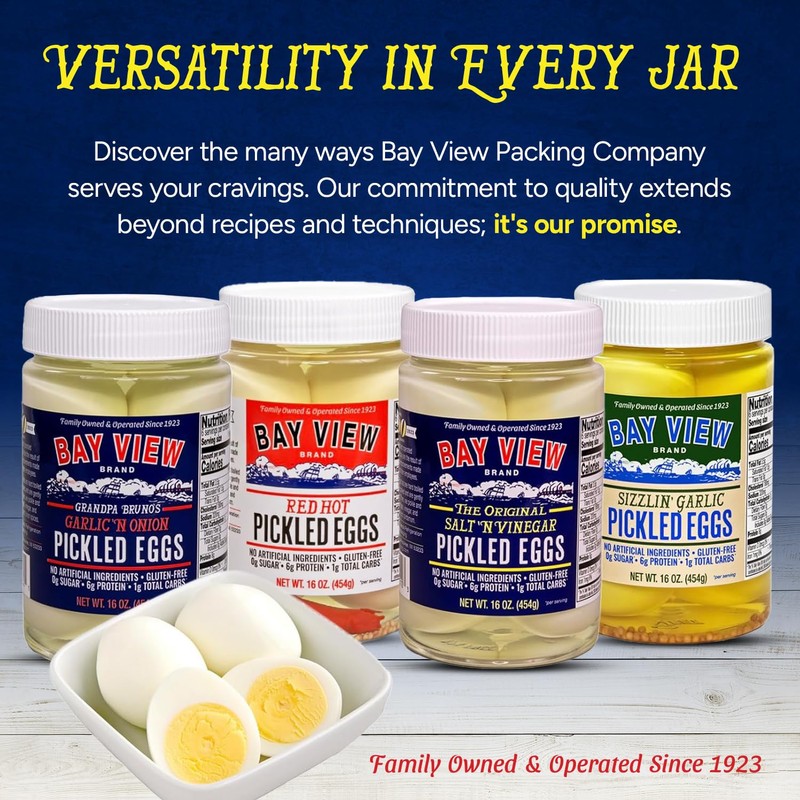 Bay View Pickled Eggs, No Artificial Ingredients, Gluten Free, 0g