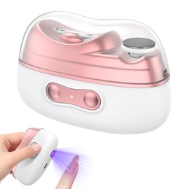 Electronic Nail Clipper 4-in-1 Trimmer with File, Polisher, UV Light & Nail Scraps Storage- Rechargeable Portable Kit for Safe & Precise Nail Care (Not for Thick Nails)