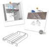 Metaltex Glass Holder, Silver, 21 x 28 x 7 cm