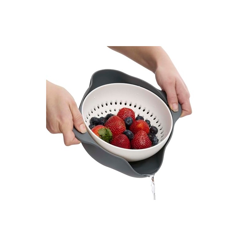 HIC Kitchen Rinse and Drain Colander Bowl, BPA Free