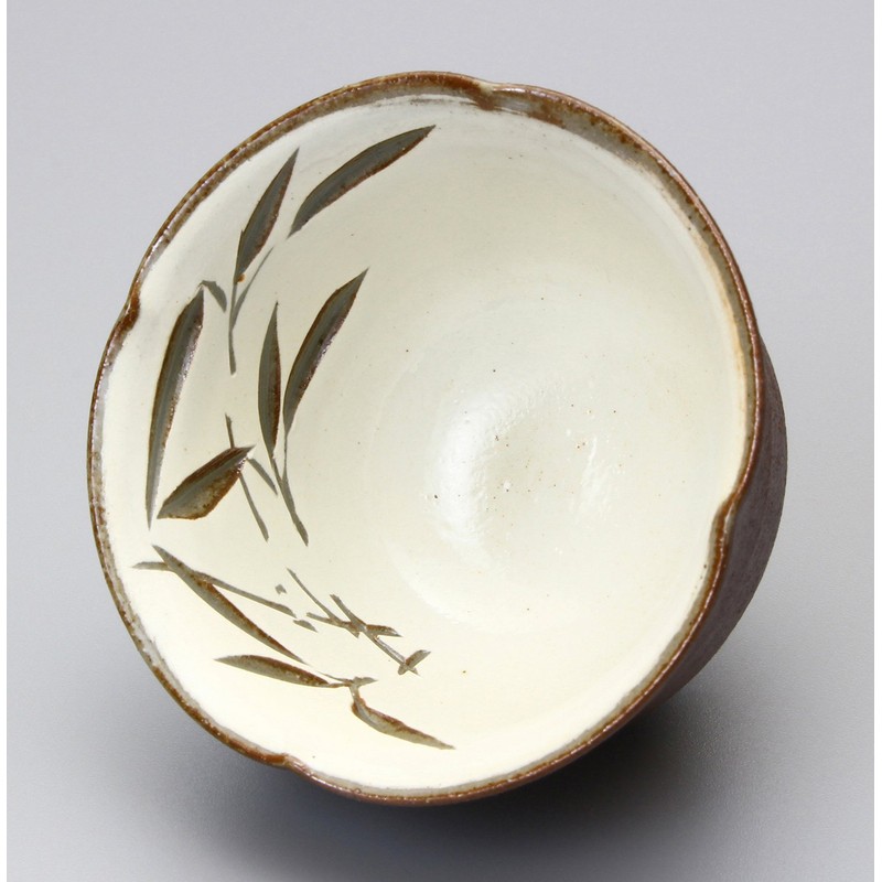 Kyo Ware G1-3-2 Kiyomizu Ware Seikiln Guinomi Nanban Carved Bamboo