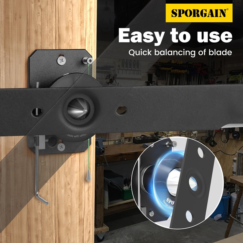 SporGain Lawn Mower Blade Sharpener & Lawn Mower Blade Balancer,