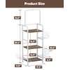 Tuohours 3-Tier Tall Purse Organizer Rack Stand, Floor-Standing Bag Storage