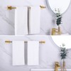 Bathroom Hardware Set 4 Pieces Bundle with Towel Bar (Brushed