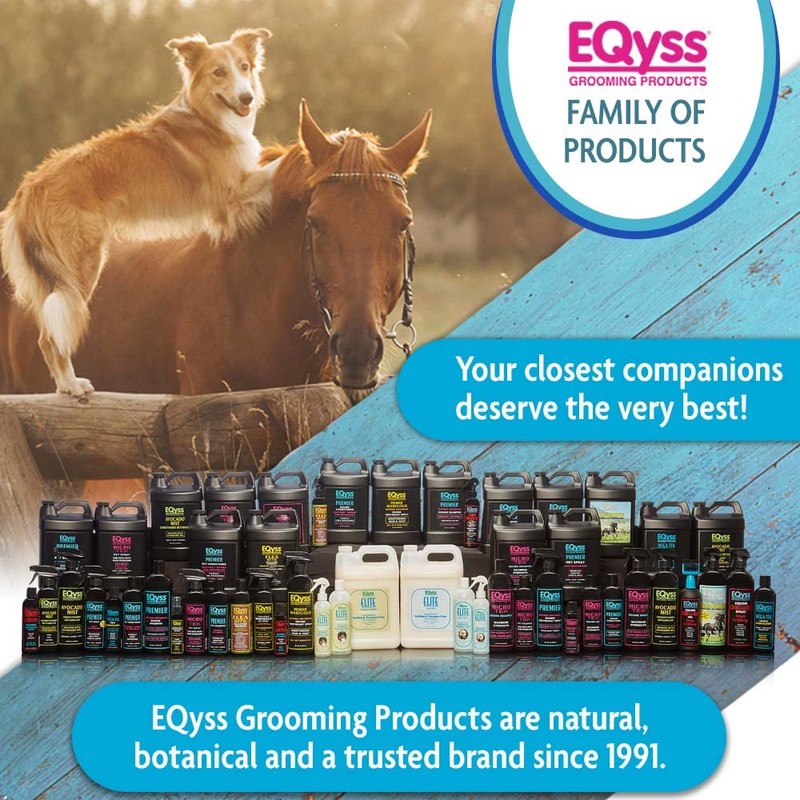 EQyss Avocado Mist Equine Coat Conditioning Spray - Horse Detangler,