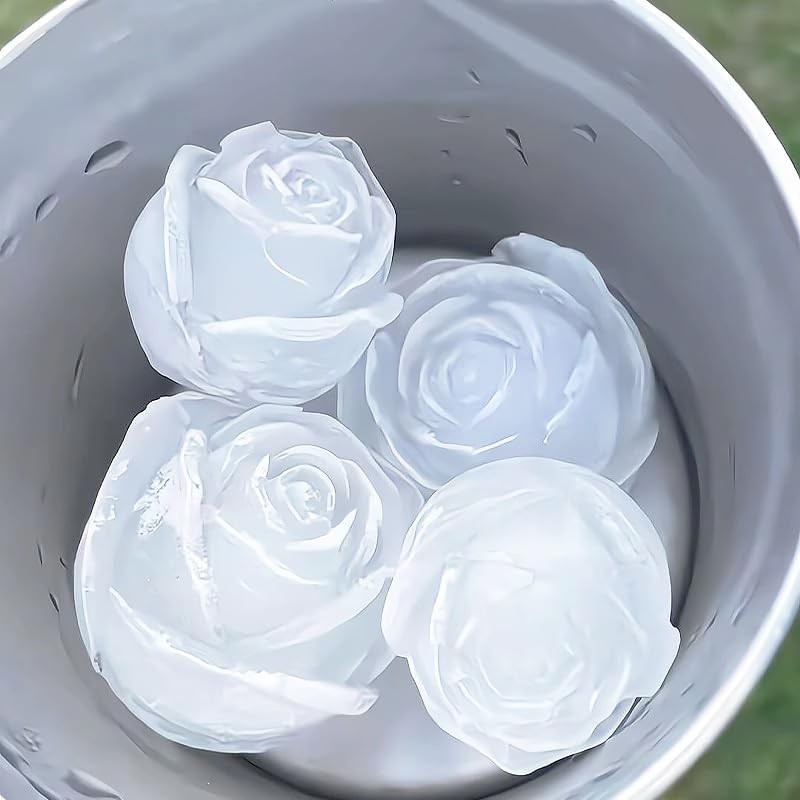 Ice Cube Tray, Rose Flower, Large Ice Ball Maker, Includes