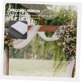 Ciieeo Crystal Organza Wedding Decor Tulle Sheer Fabric for Ceremony Draping Elegant Arch Decoration for Wedding Party and Arts Crafts