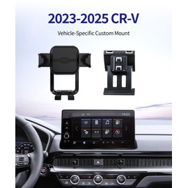 Masergogo Car Phone Holder for 2023-2025 Honda CRV CR-V/Hybrid Auto Accessories Navigation Bracket Interior Decoration Mobile Cell Phone Mount, 360° Rotation, Vehicle-Specific Custom Mount