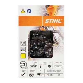 Genuine OEM 16" Chainsaw Chain 0.325" Pitch, 0.050" Gauge, 67 Drive Link, Rapid Super (23RS 67) Fits STIHL 025, MS250, MS251, MS261, MSA300 Chainsaws 3690-005-0067