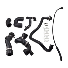 11537516414 11537521049 17127531579 7 Hoses Radiator Coolant Water Hose Pipe Kit Compatible with E87 E90 E92 E93130i 325i 330i X1 N52 2.5L 3.0L 2005-2012 Replaces# 11537545890, 1712761851, 17127618510