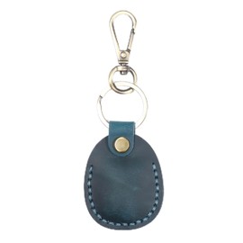 Kaaipee Genuine Leather Key Chain Can Store Coin Coin Stylish Key Ring Coin Case, blue