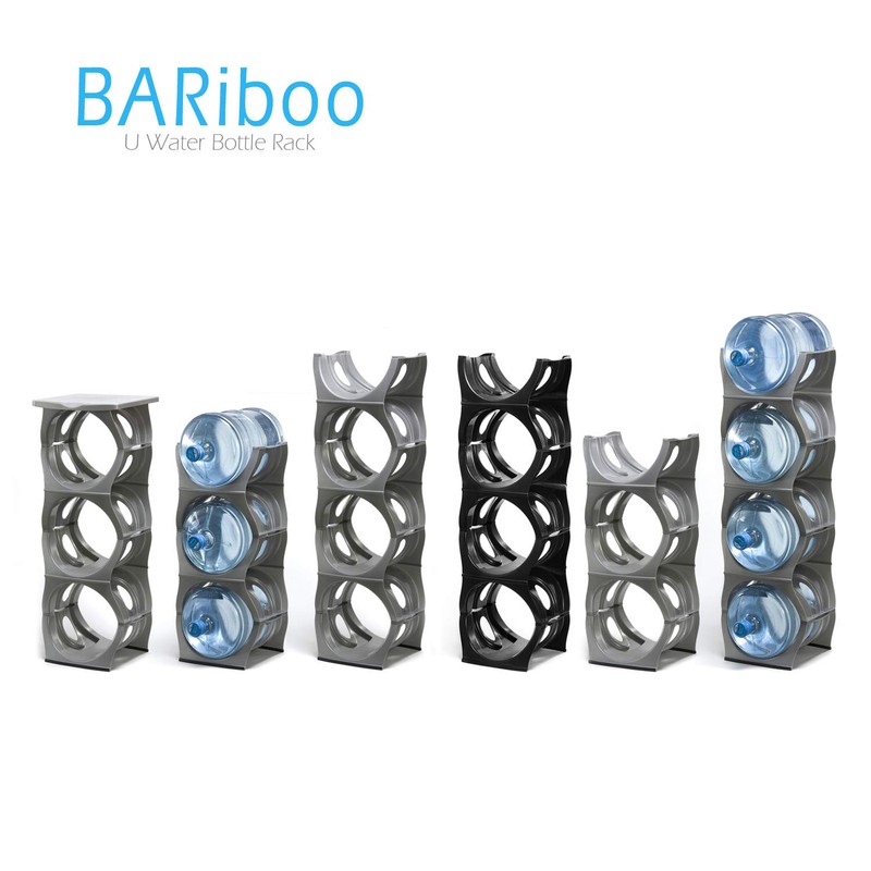 Bariboo Stackable Water Bottle Storage Rack Best Water Jugs 5
