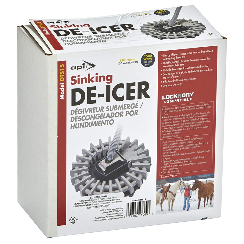 API® Stock Tank Water De-Icer | Sinking Trough De-Icer |