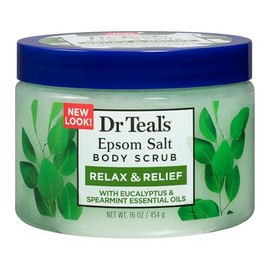 Dr Teal's Exfoliate & Renew Eucalyptus & Spearmint Epsom Salt Body Scrub 16 oz (Pack of 2)