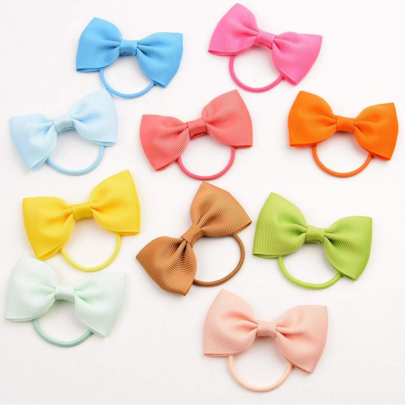 20 Pcs Hair Bow Tiny Hair Bows with Elastic Loop