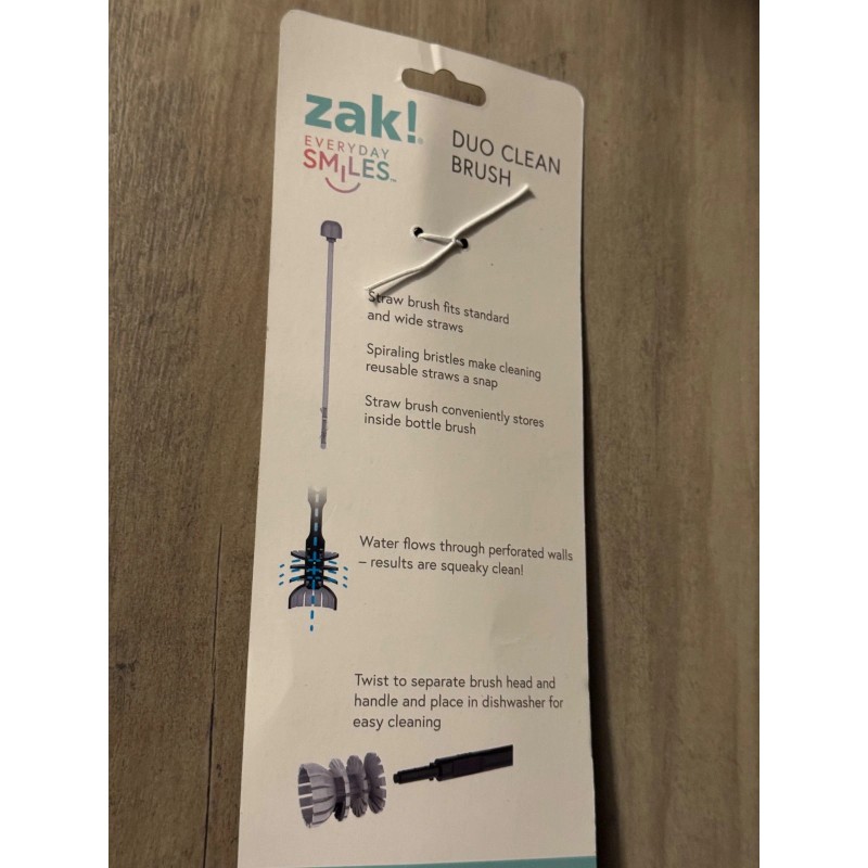 Zak NEW - ZAK! Duo Clean Brush Set STRAW &