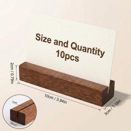 ANSYUDI 10Pcs Ebony Wooden Place Card Holders Premium Table Number Stands