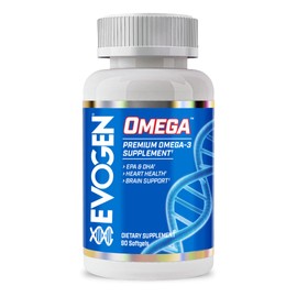 Evogen Aceite de pescado Omega  Suplemento premium de Omega-3  Bienestar general  EPA y DHA  90 cápsulas blandas                                      