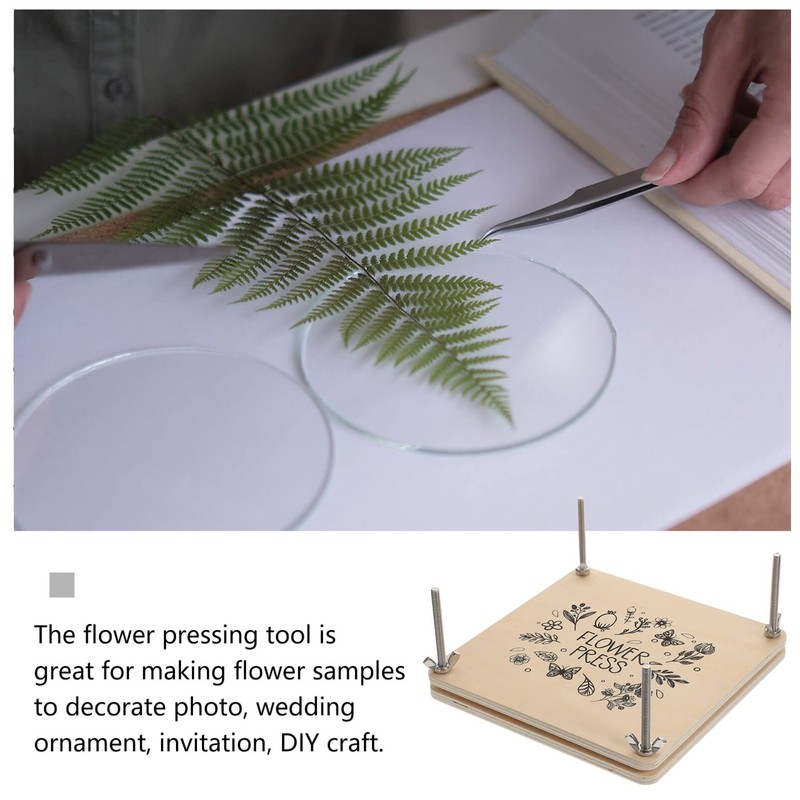 COHEALI Flower Press Kit, Wood Leaf Plant Press Kit Dried