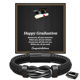 BOCHOI Graduation Gifts for Men Boys, Boyfriend Bracelet for Son Brother, Beads Bracelet Present for Graduate Birthday Gifts