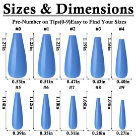 LoveOurHome 100pc Coffin Press on Nails Long Fake Nails Tips Colored Medium Ballerina False Nail Press ons Coffin Nail Full Cover Artificial Fingernails Acrylic Nail Tips Women Girls Manicure Decor