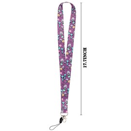 Pinstant Alien Aliens Cupcake Lollipop Kawaii Cute Space Galaxy Universe 17.7" Neck Lanyard Keychain Holder ID Badge Mobile Phone Pin Strap