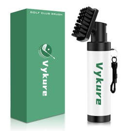 VyKure Club Golf Brush Cleaner with Spring Clip, Portable 8 inch Golf Cleaning Tools with Squeeze Water Bottle Holds 5 Oz Water, Golf Rangefinder Accessories for Men