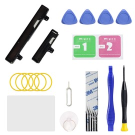 Power On Off Volume Button Key Replacement for Galaxy S22 Ultra Repair Part, with Toolkit (Black)