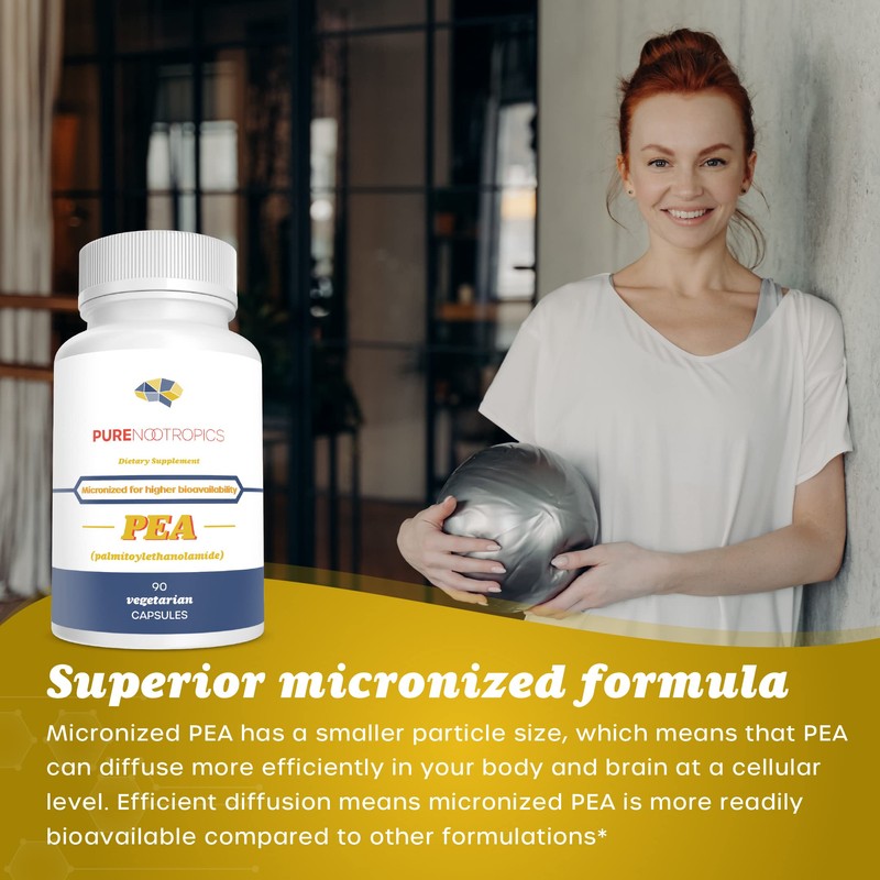 Pure Nootropics - Palmitoylethanolamide (Micronized Pea) 400 mg Capsules |
