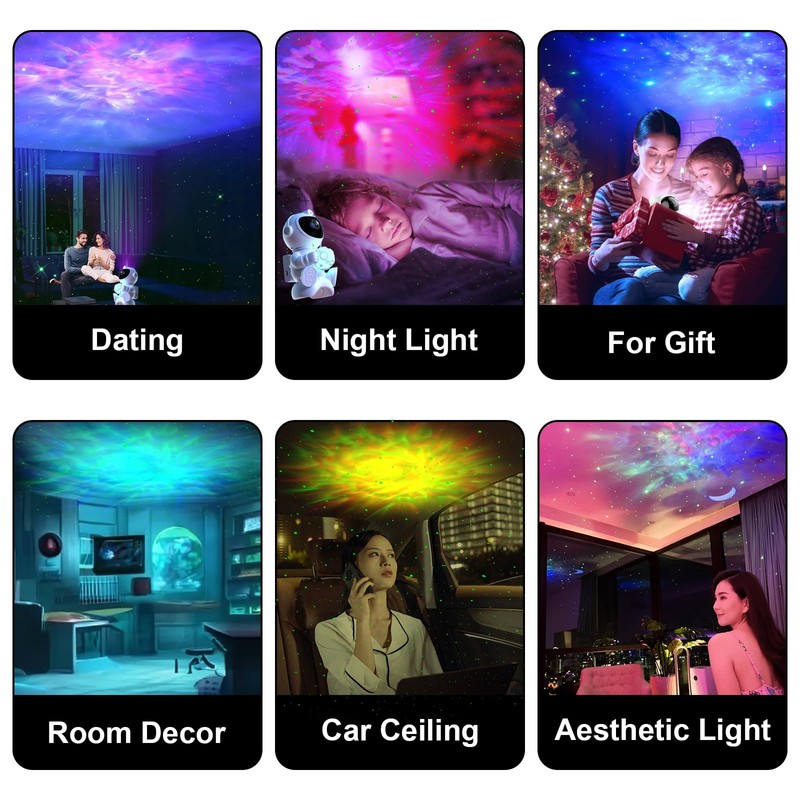 HONPHIER Astronaut Projector with Speaker Night Light Projector Starry Sky