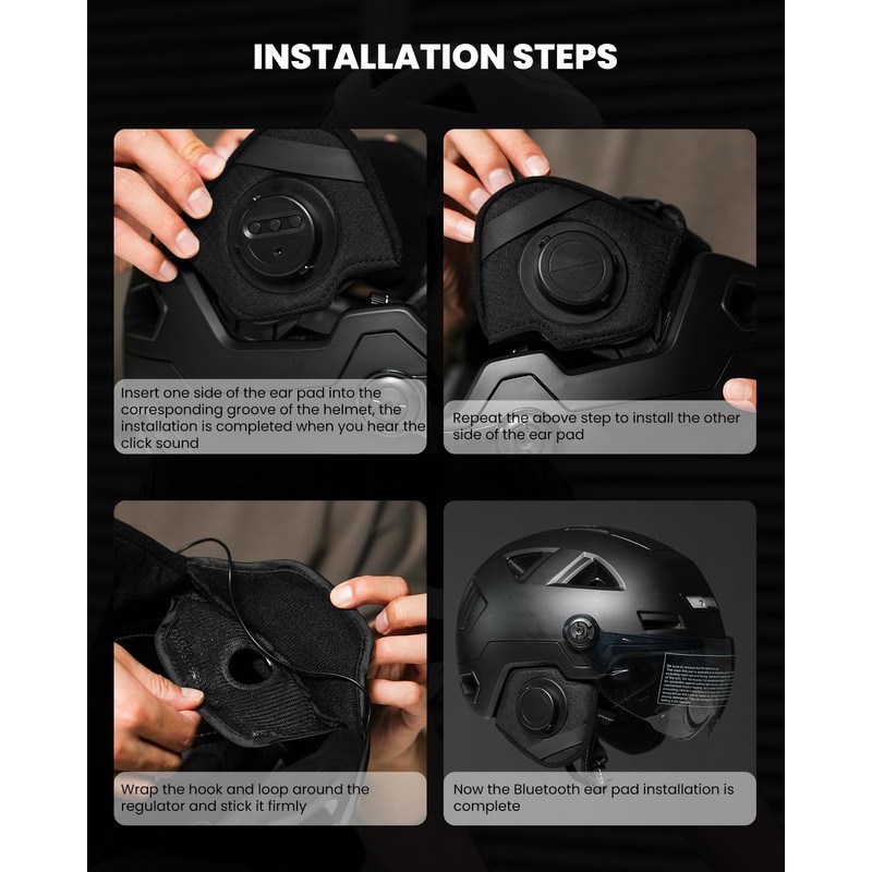 ILM Bluetooth Inner Pads Bike Helmet E3-12LS