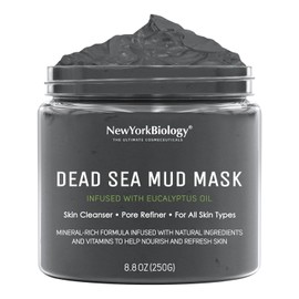 New York Biological Dead Sea Mud Mask for Face and Body |Tighten Oily Skin with Eucalyptus Spa Quality Pore Refiner for Healthy Natural Skin Care for Women and Men 8.8 oz Tea Tree / 얼굴과 몸을 위한 뉴욕 생물학 데드 씨 머드 마스크 | 유칼립투스 포함 지성 피부를 스파 퀄리티 모공 리파이너 여성 및 남성용 천연 스킨케어 건강한 위해 조여주세요 8.8온스 Tea Tree