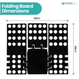 Trimming Shop T Shirt Folder Durable Plastic Fast Speed Adult Clothes Shirt Folder Organiser Flip Folding Board Laundry Folders for Clothing Easy & Fast Folding for Adult & Kids (Black)