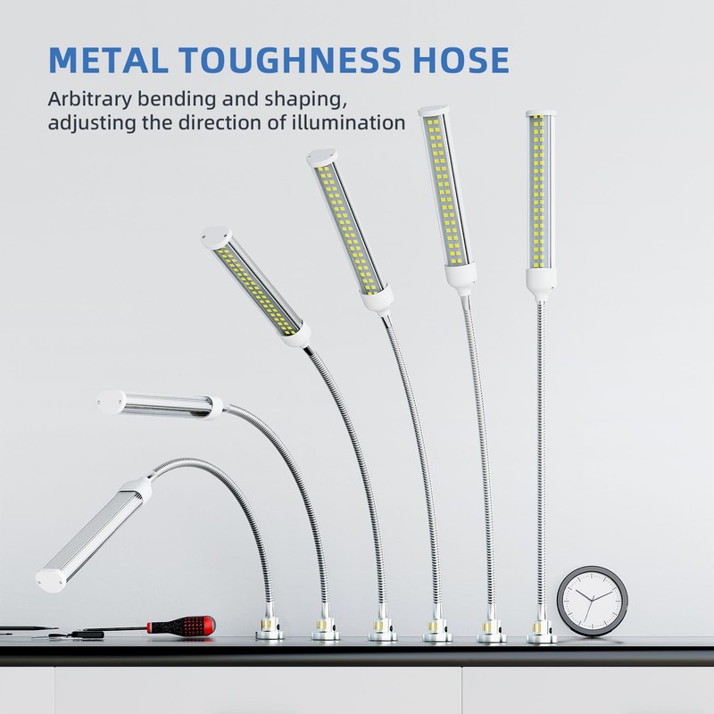 LED Magnetic Work Light, 15W high Brightness,Flexible Gooseneck lamp with
